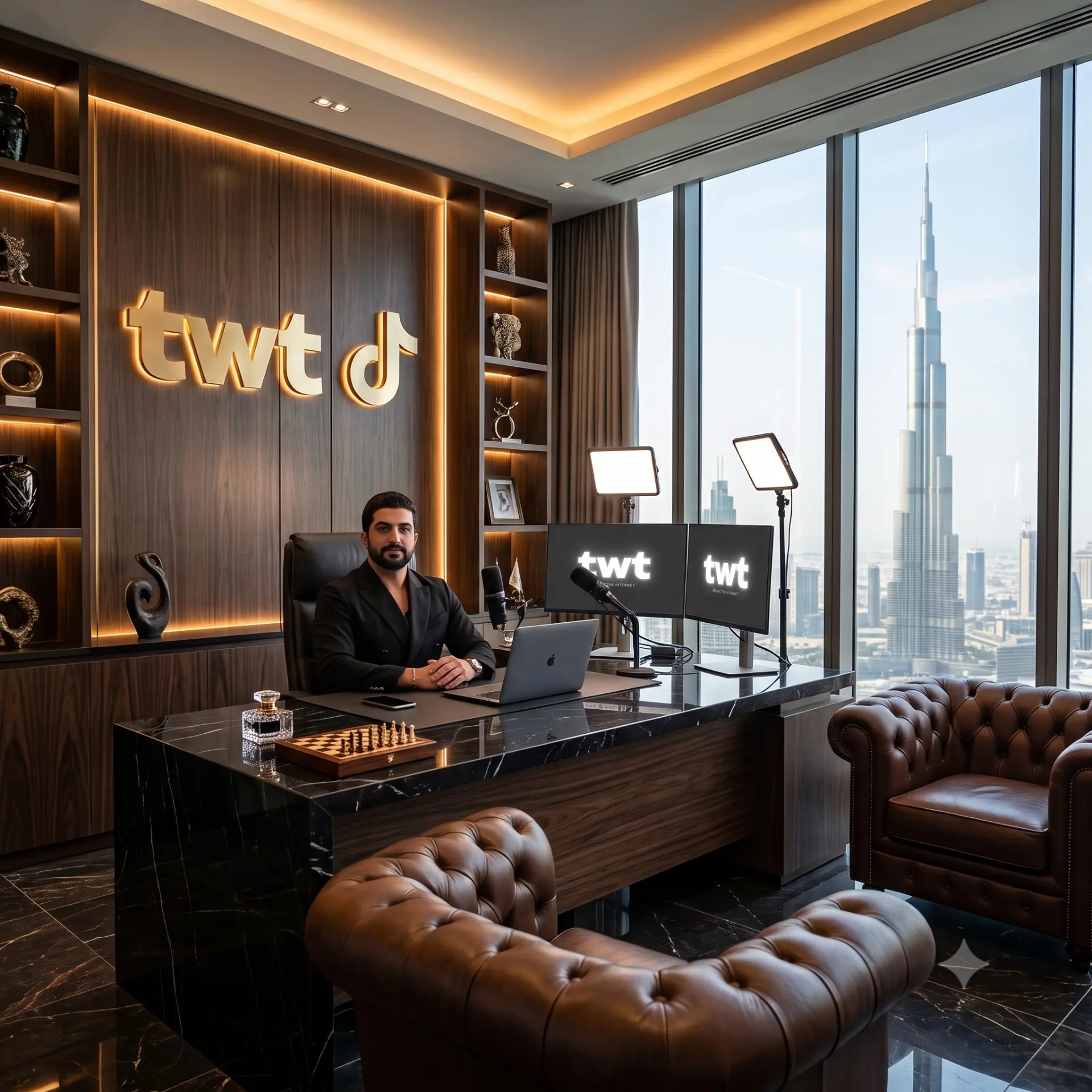 Founder Ziad Al Kalaani at the TWT MEDIA office in Dubai